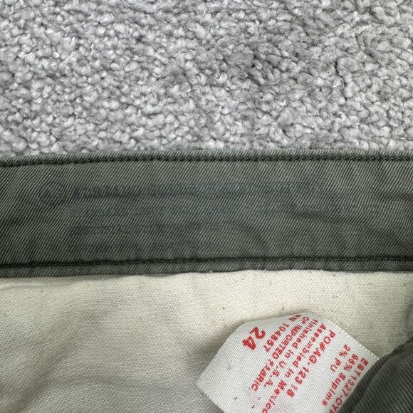 AG Adriano Goldschmied Slim Khaki Chino Pants Womens 24 Green Low Rise 28x30 - Picture 4 of 16